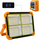 Portable LED Solar Work Light USB Rechargeable Emergency Worklight Security Lamp