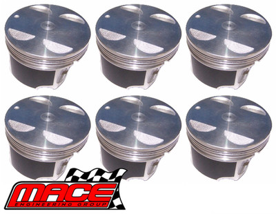 SET OF 6 MACE PISTONS FOR HOLDEN COMMODORE VZ VE VF ALLOYTEC LY7 LE0 LWR 3.6L V6