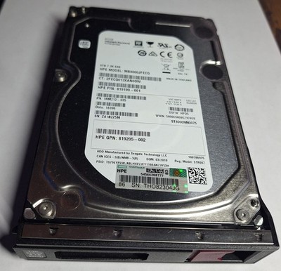 HPE 8TB SAS 12G Midline7200rpm SAS 12gbps 3.5  Internal Hard Drive (819199-001)