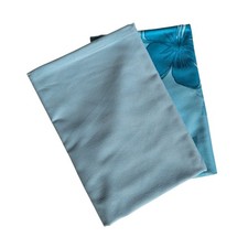 2x Sporthandtuch Gästehandtuch Polierhandtuch Mikrofaser Türkis/Hibiscus BADIZIO