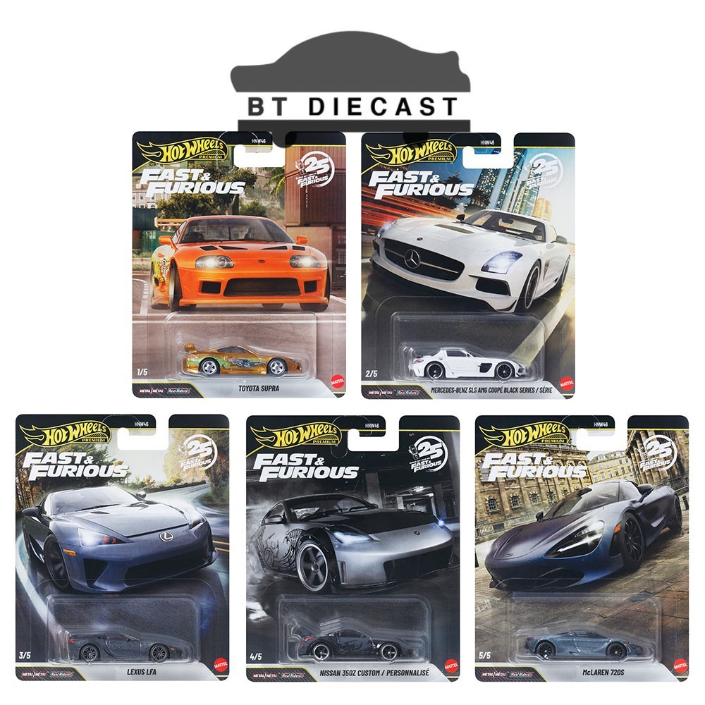 HOT WHEELS FAST & FURIOUS 2026 1/64 5 PIECES SET with SUPRA CHASE