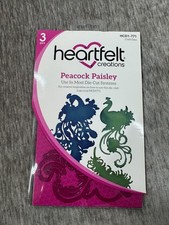 Heartfelt Creations Peacock Paisley Thin Metal Cutting Dies 3pc HCD1-771 Die-Cut
