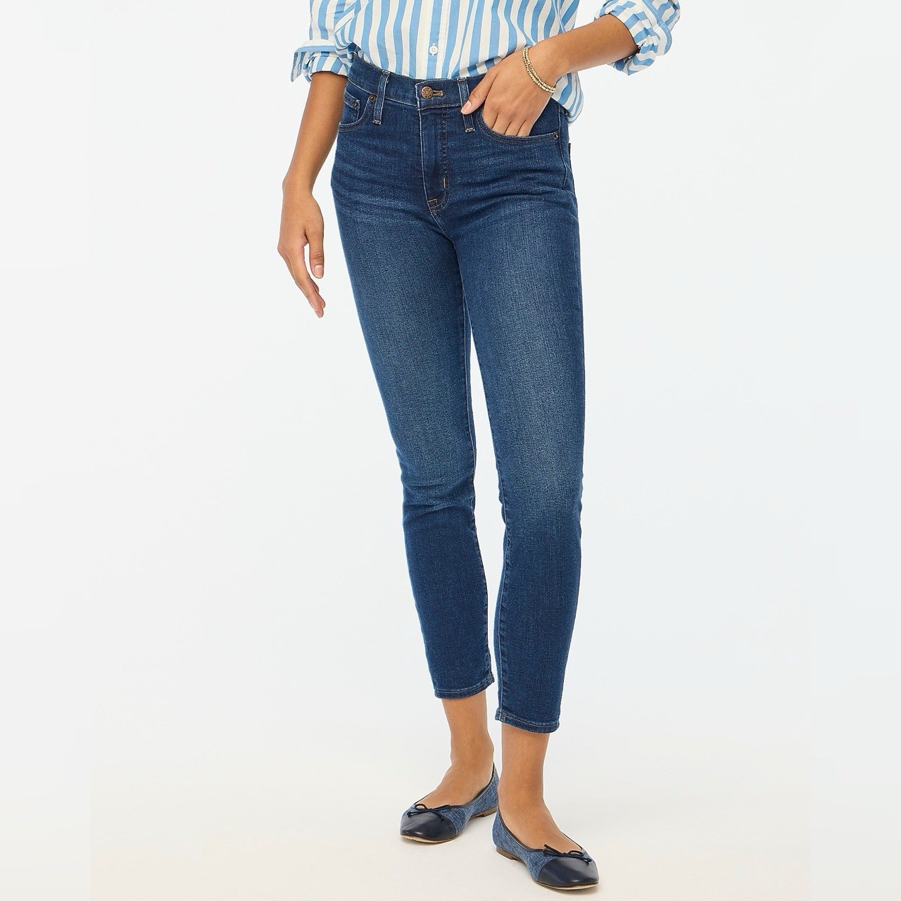 "J. Crew 9\" high rise skinny jean in signature stretch"