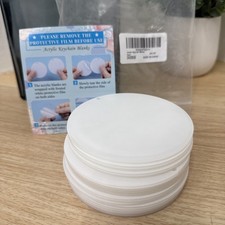 20 Pcs 4 Inch Round Acrylic Christmas Blanks Ornaments with Holes for DIY Decor