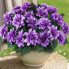 16 Bundles Artificial Dahlia Flowers for Outdoors Spring Summer Decor, No Fad...