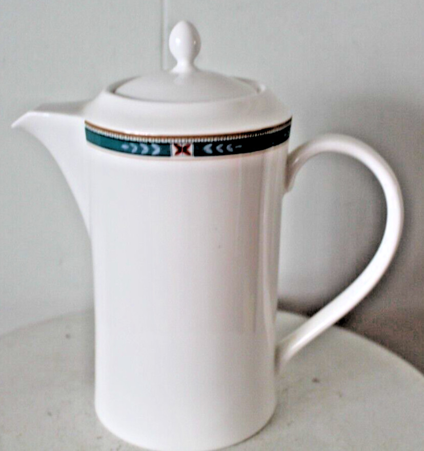 Lenox Lake Shore Coffee Pot Porcelain Southwest Motif with Acorn Lid