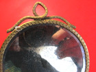VICTORIAN ERA 1800S LADIES HAND MIRROR DESK PAINTED PORTRAIT BEVELED GLASS RARE — photo 9