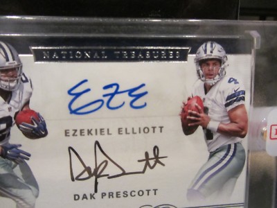 EZEKIEL ELLIOTT　エゼキエル エリオット　直筆サインカード　NFL National Treasures Autograph Cowboys Ezekiel Elliott Dak