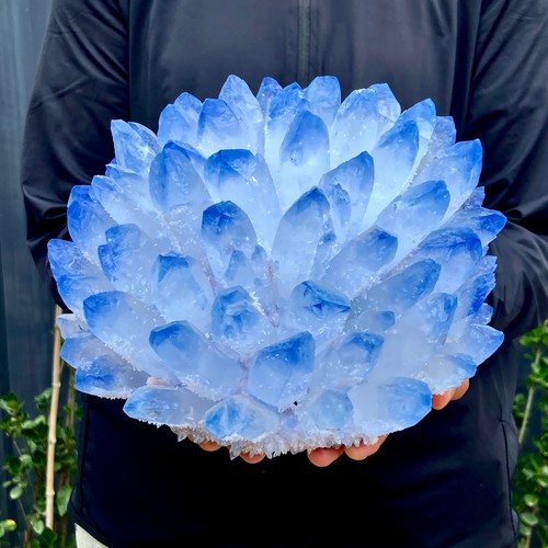 14.5LB New find sky blue phantom quartz crystal cluster mineral sample - 第 12/13 張圖片