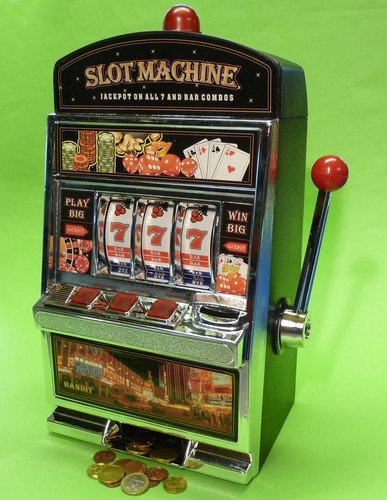 MAXI Spielautomat Spardose Slot-Maschine Höhe 37cm mit LICHT + SOUND 69-1219 - Bild 2 von 11