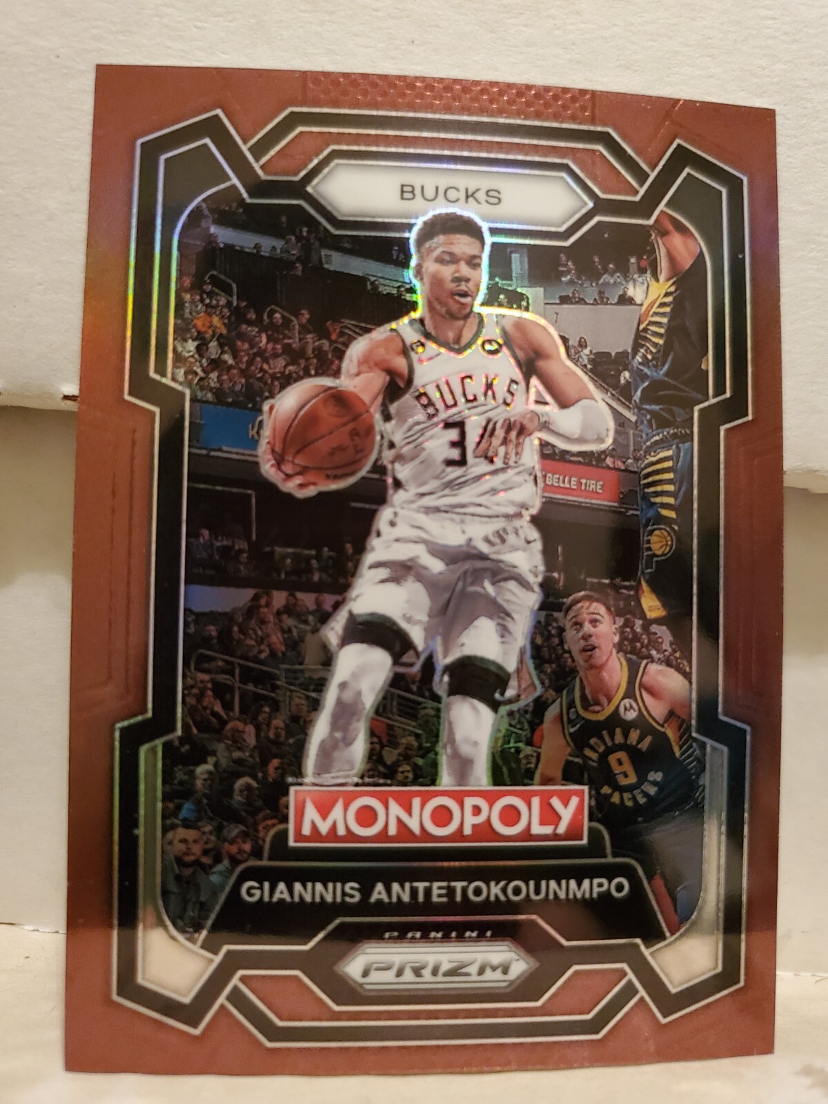 Giannis Antetokounmpo 2023-24 Panini Prizm Monopoly #49 Brown Prizm /249 Bucks