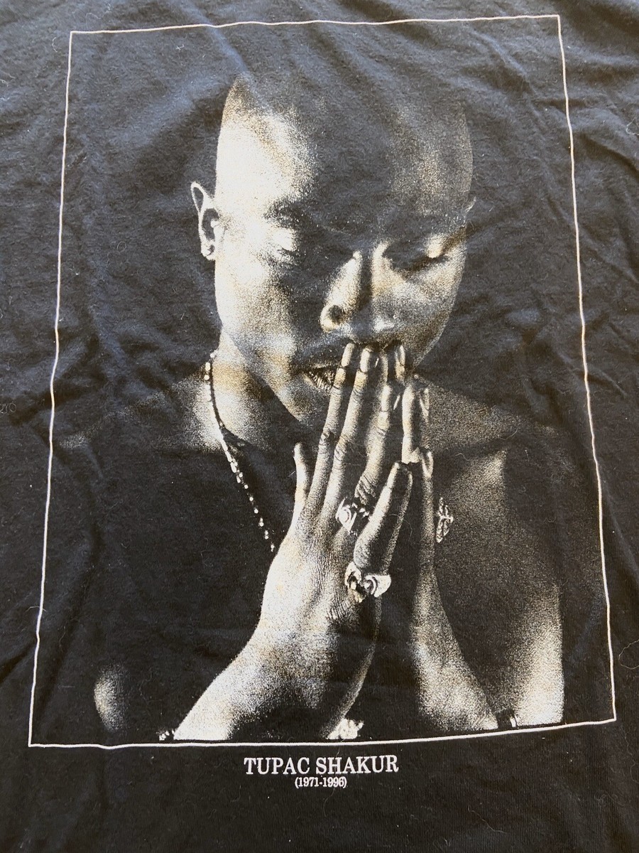2pac Tupac Shakur (1971-1996) Black Graphic T-Shirt Sz L | eBay