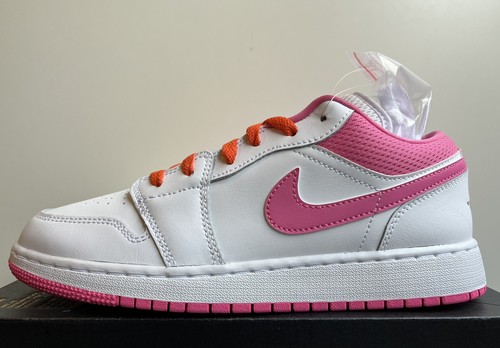 Nike Air Jordan 1 Low (GS) Size 7Y / Women's 8.5 White Pinksicle DR9498-168  | eBay