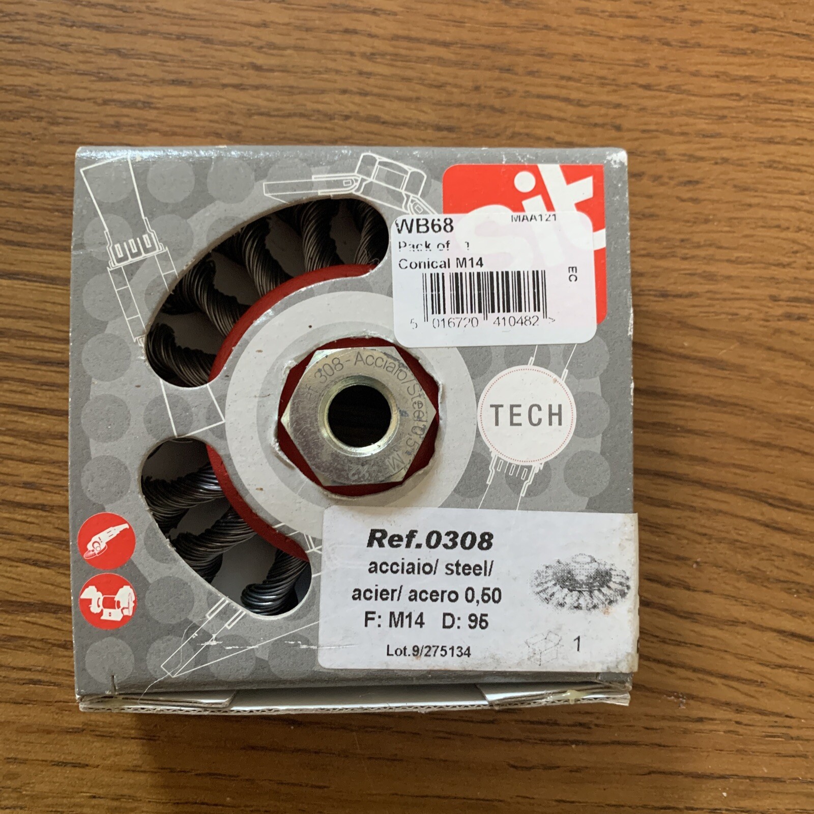 SIT Twist Knot Flat Angle Grinder Wire Brush 95mm Diameter M14 Thread