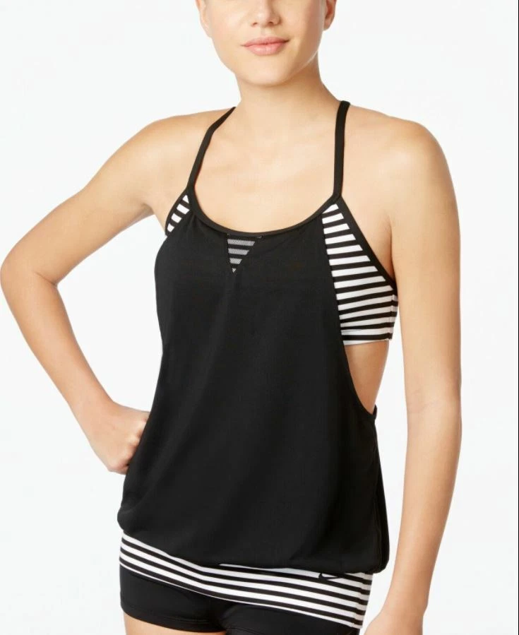 Women's Nike Layered Racerback Sport Tankini Top