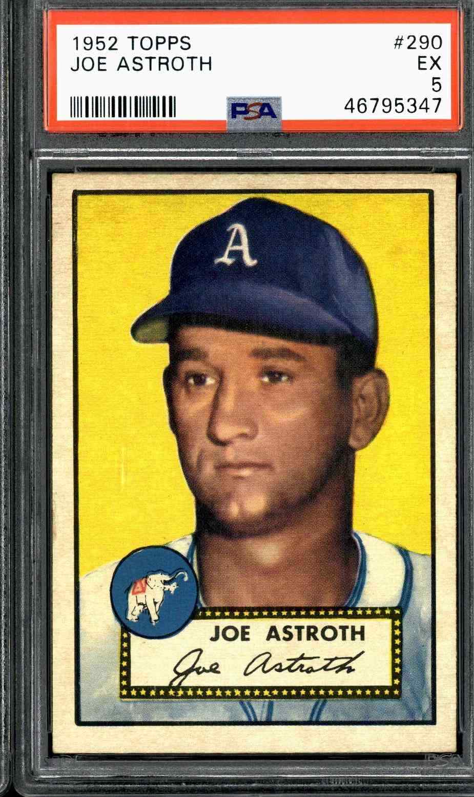 1952 Topps #290 Joe Astroth - PSA 5 (Centered) Very High End