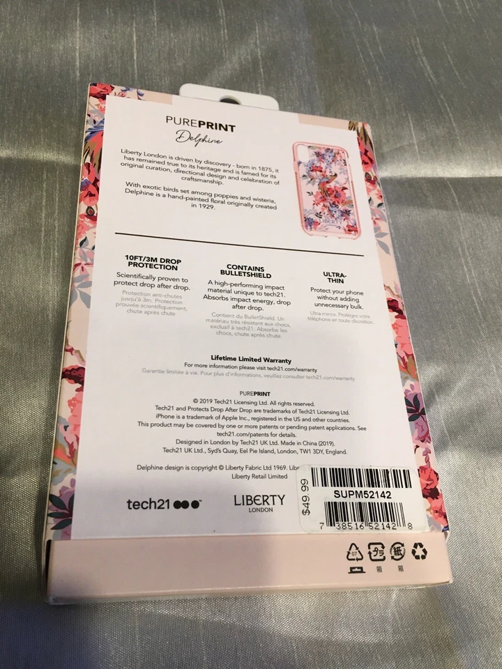 Tech21 Pure Print Liberty Delphine - iPhone Xs Max - pink - Image 3 of 3