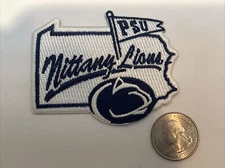 Penn State University Nittany lions embroidered iron on patch 3” X 2”