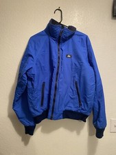 Vintage Woolrich Mens Blue Fleece Lined Jacket Barn Coat Size Large USA Made