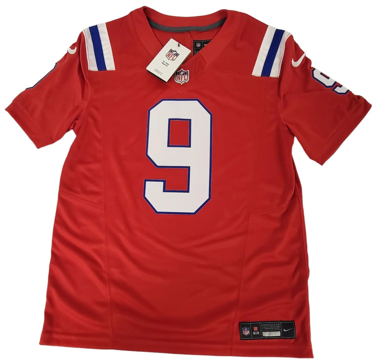 Nike NEW England Patriots #9 Judon Red Vapor Limited Fuse Jersey