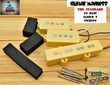 G.M. The Standard PJ Bass Pickup Set Alnico V Cream Covers