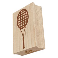 Tennis Racket Racquet Sports Rectangle Rubber Stamp for Stamping Crafting
