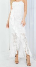 Beautiful Long Sleeveless white dress Party approvedšš„