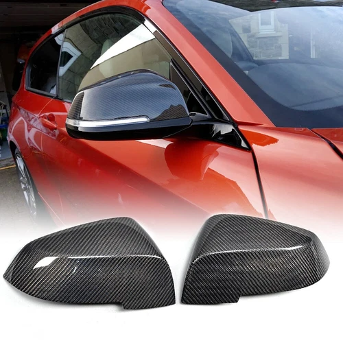 For BMW E87 F20 F30 F35 2011-17 Carbon Fiber Side Mirror Covers Caps Replacement