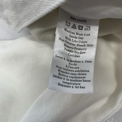 Everlane Jeans Woman 26 White 90s Cheeky Ankle 100% Organic Cotton Button Fly - Picture 10 of 15
