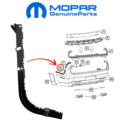 FÜR DODGE CHALLENGER 08-23 STOßSTANGE STÜTZE HALTER RECHTS HINTEN NEU OEM MOPAR