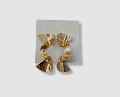 $48 Neiman Marcus Women's Gold Pearl Twist Earrings