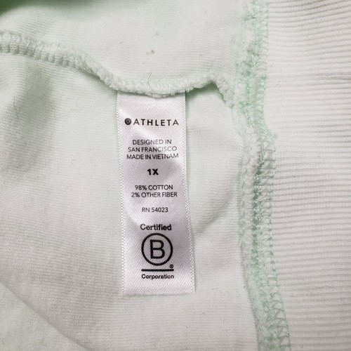 Felpa donna Athleta Sundown tie dye 1x pullover verde girocollo - Foto 8 di 10