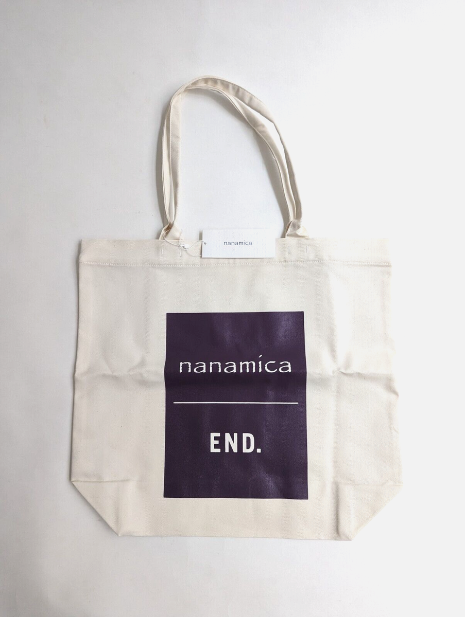 未使用　nanamica ナナミカ　shopping Bag NANAMICA x End. Purple Label Cotton Tote Bag - Beige Deep Purple