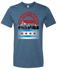 Chicago Fire Department Skyline T-shirt- CFD1262-CFD1267