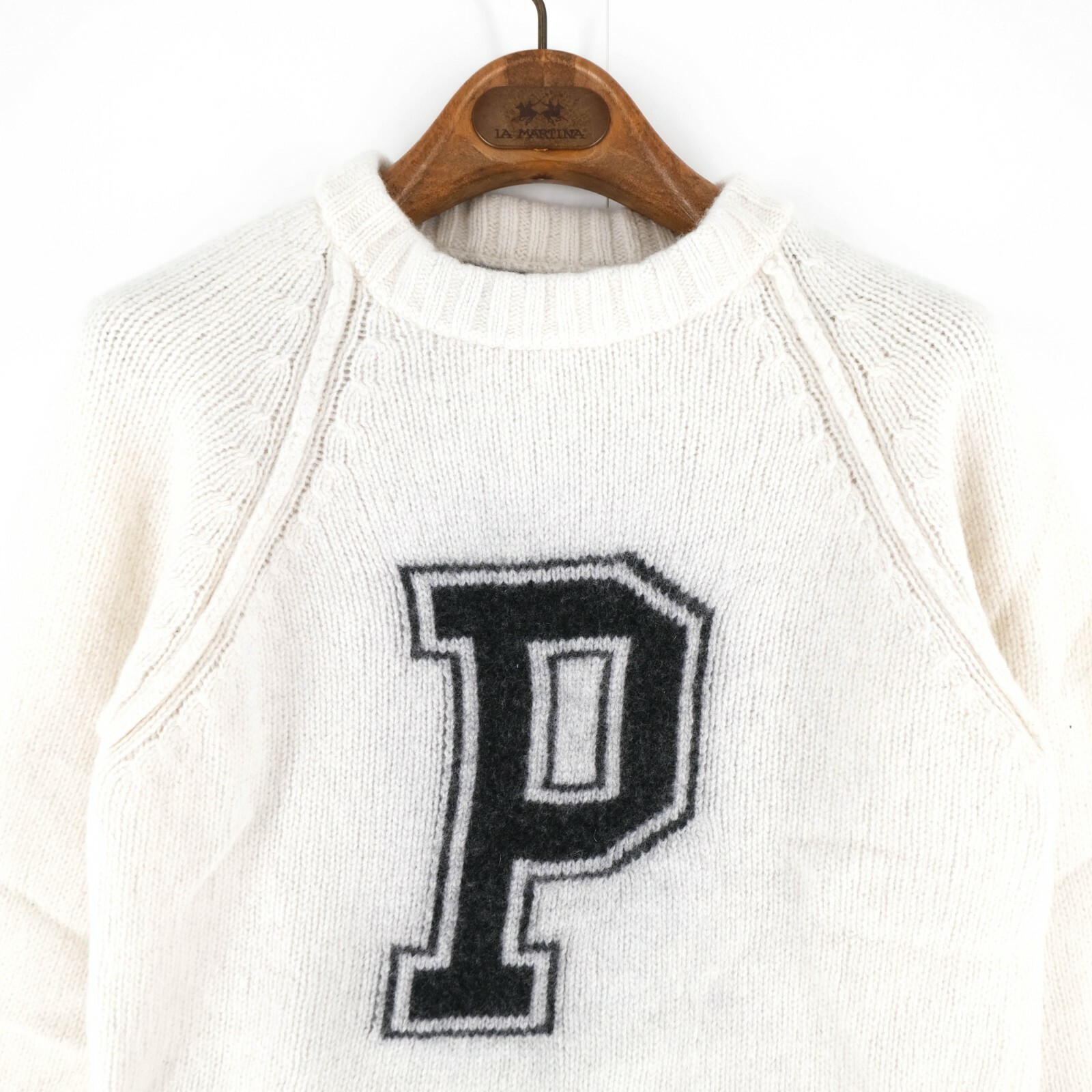 Peak Performance White Round Neck Wool Blend Swea… - image 2