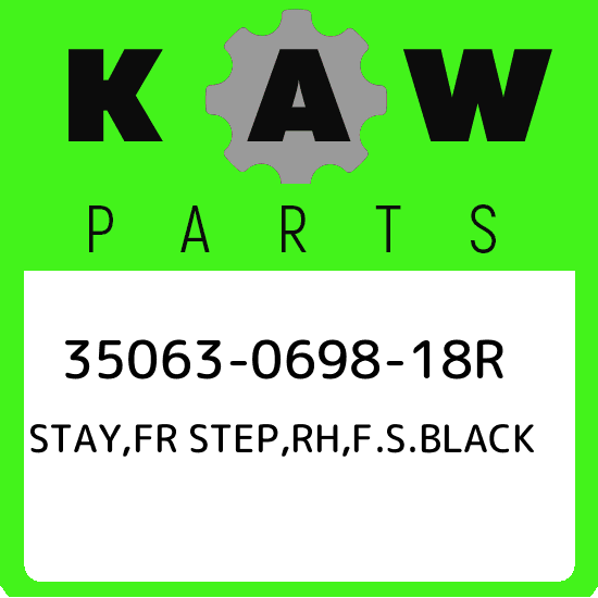 35063-0698-18R Kawasaki Stay,fr step,rh,f.s.black 35063-0698-18R Kawasaki Stay,fr step,rh,f.s.black