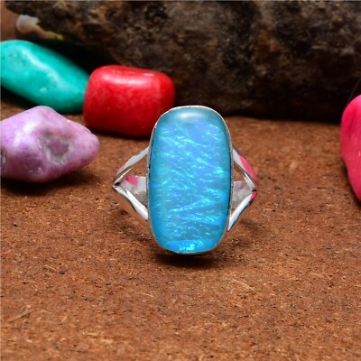 Magnificent Triplet Opal Gemstone 925 Sterling Silver Handmade Ring All Size