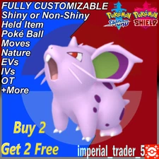 Pokémon Sword and Shield ✨ Shiny Nidoran F ✨ W/ Best 6IV Customizable