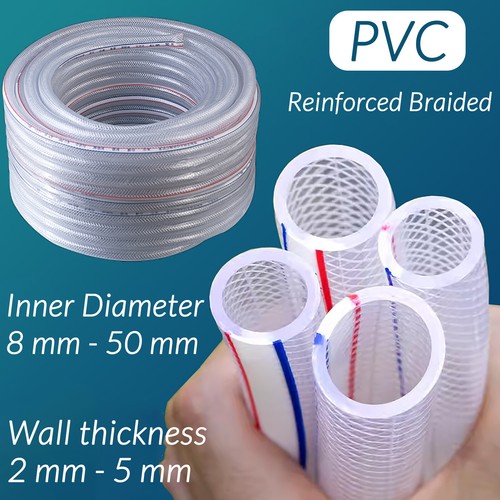13mm 1/2" 1 METRE Clear Braided PVC Flexible Tubing Food Grade Pipe Reinforced Vinyl Water Hose Tube Made In England - PENTECH Moulding CO LTD - Foto 7