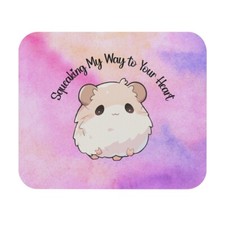 Kawaii Hamster Tie Dye Aesthetic Print Mousepad, Home Office Desk Coworker Gifts