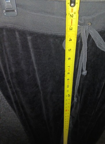 Juicy Couture Velour TrackSuit Matching Set Black Large XL Jacket Pants Pink Tag - Picture 19 of 23