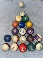 Vintage 2" Billiard Pool Ball Lot of 19 Free Shipping