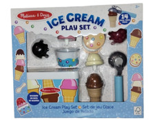 Melissa  Doug Ice Cream Wooden Play Set, 14 Pieces