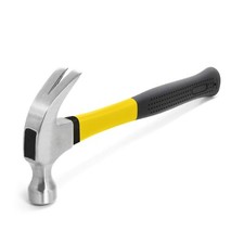 16oz Fiberglass Claw Hammer Shaft Rubber Grip Handle Nail Puller Head DIY Tool