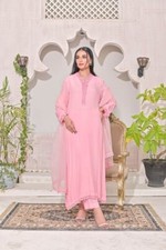 shalwar kameez women Light Pink Xtra Large 3 Piece Outfit