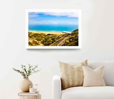 Indian Ocean & Vegetated Sandy Dunes Poster Premium Quality Choose your Size