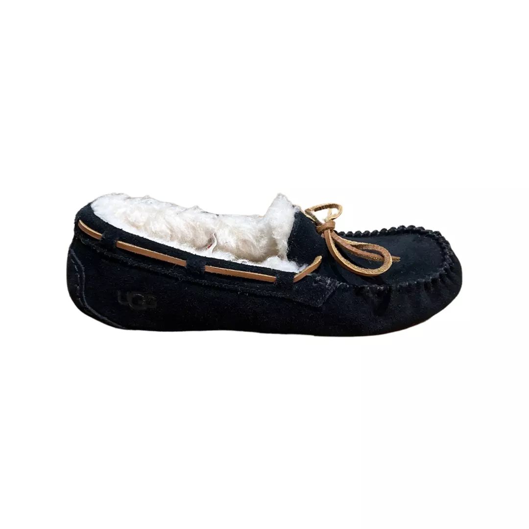 UGG Women s Dakota Slippers House Shoes Black 1107949 Moccasin eBay