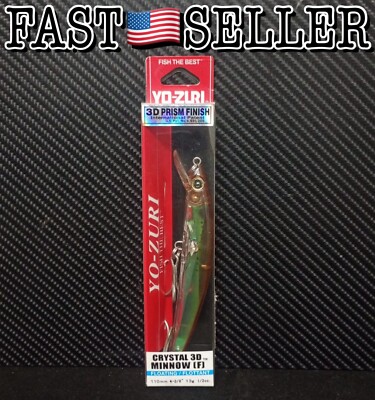 Yo-Zuri Fishing Bait Crystal 3D Minnow F 110mm 4-3/8'' - 1/2oz Real Bunker - New!