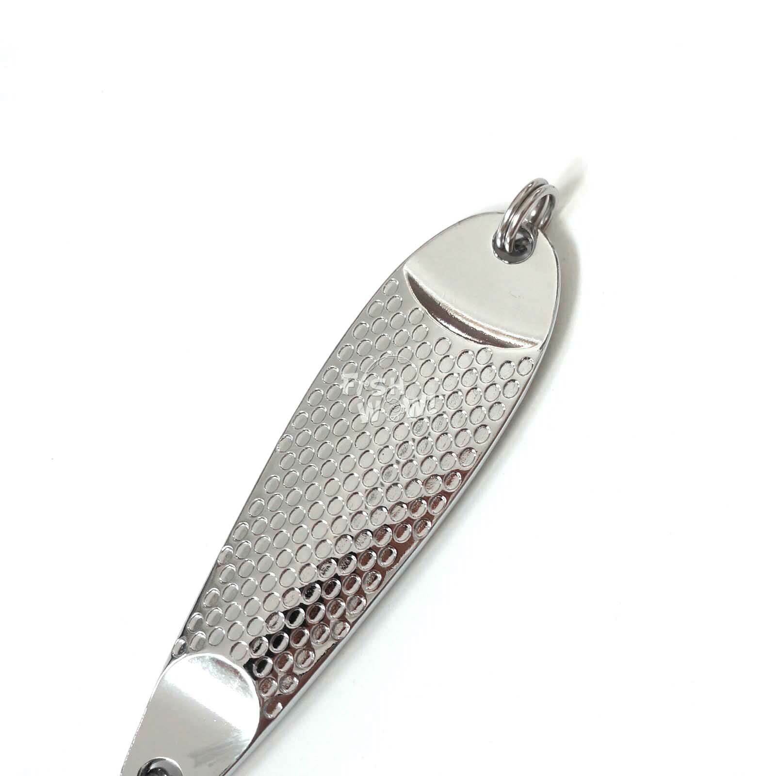 50pcs Fish WOW! 1oz Casting Jig Hammered spoon Silver Treble hook Spoons Lures - Image 6