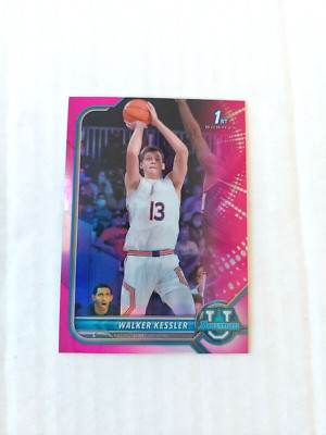 2021-22 Bowman  Basketball Walker Kessler #12 Pink Refractor  1st mint from pack